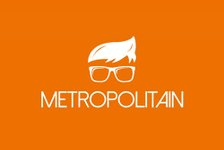 logo graphique orange et blanc plus nom metropolitain montpellier